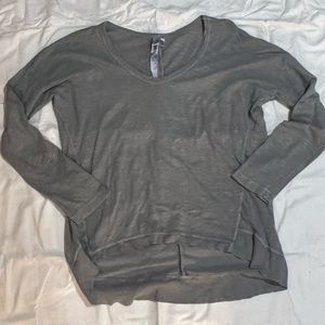WILT Grey Women's Crewneck Long Sleeve Top